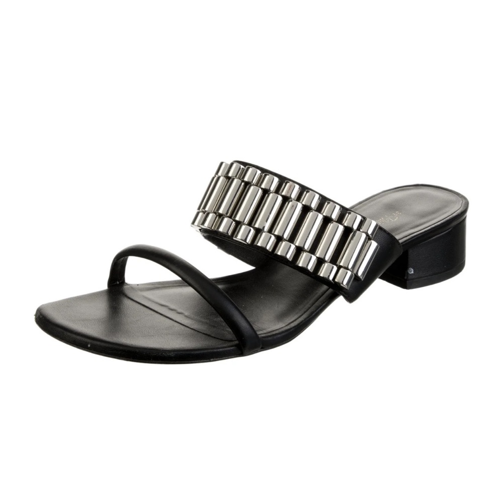 3.1 Phillip Lim Black Sandals with Metallic Accents